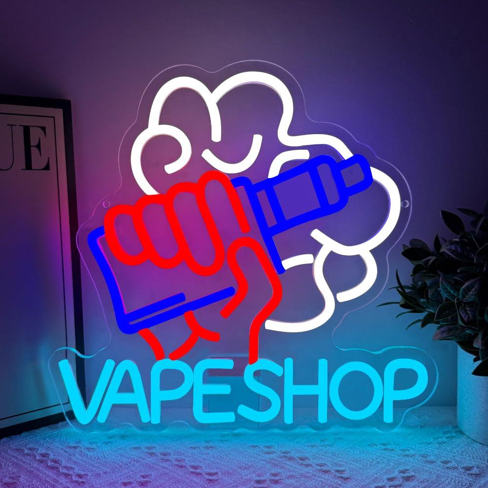 Vaping Store - Neonowa reklama do sklepu z e-papierosami,