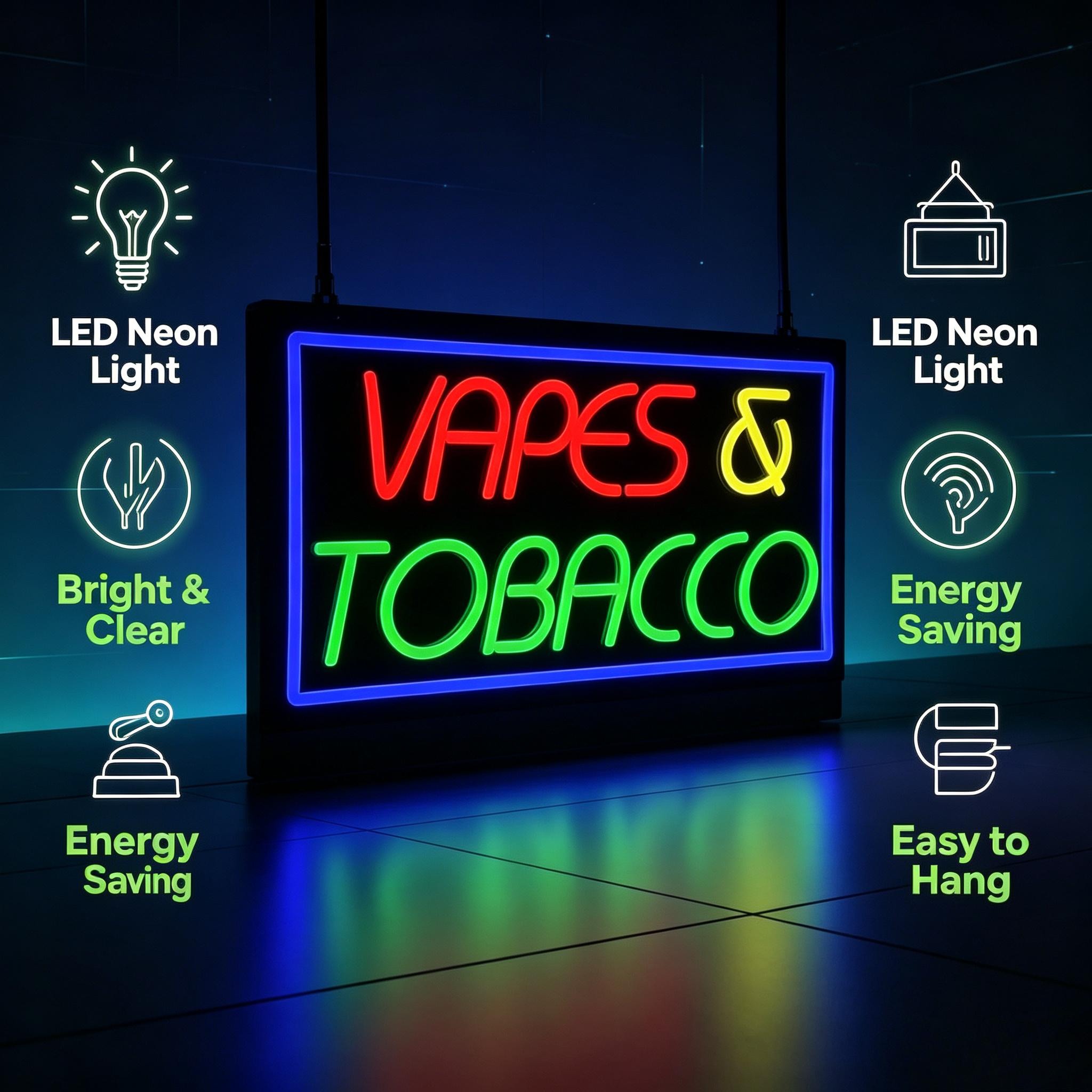 Neonowa tabliczka z motywem ty – Vaping Store recenzja i cena